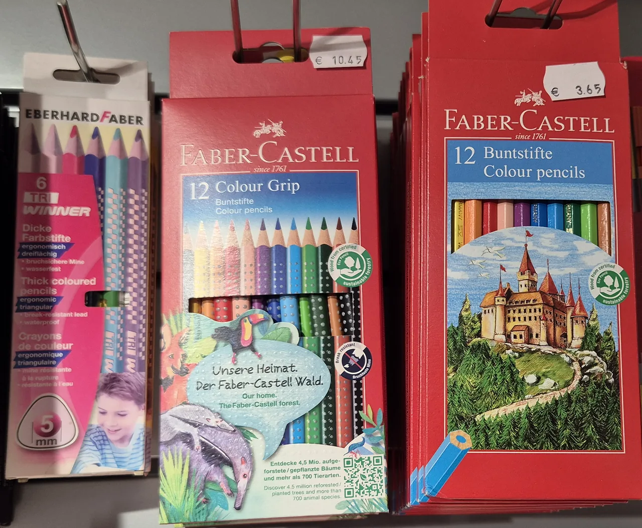 Buntstiftsets in verschiedenen Ausführungen